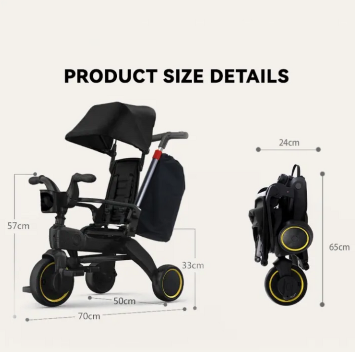 Foldable Toddler Tricycle – Safe, Fun & Portable!