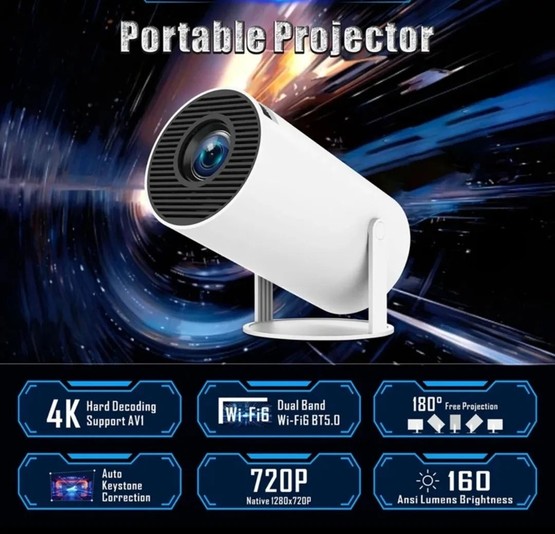 Mini 4K Smart Projector – Portable, Rotatable & Wireless - Alladin Bliss